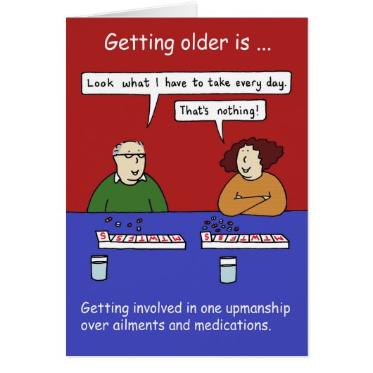 Medications and Ailments Humor Cards (Front)
