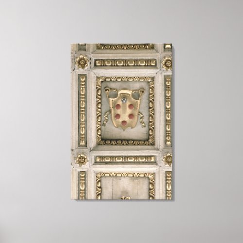 Medici coat of arms from the soffit of the church canvas print