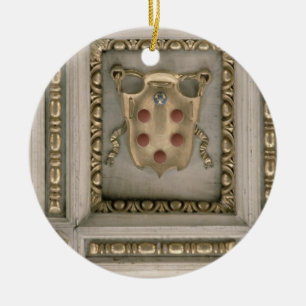 Medici coat of arms, from the soffit of the church ceramic ornament