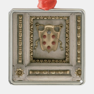 Medici coat of arms, from the soffit of the church metal ornament