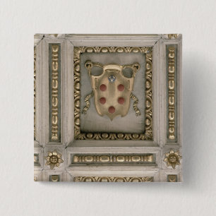 Medici coat of arms, from the soffit of the church pinback button