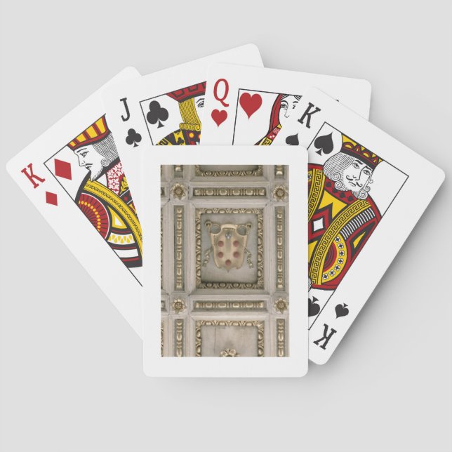 Medici coat of arms, from the soffit of the church poker cards (Back)