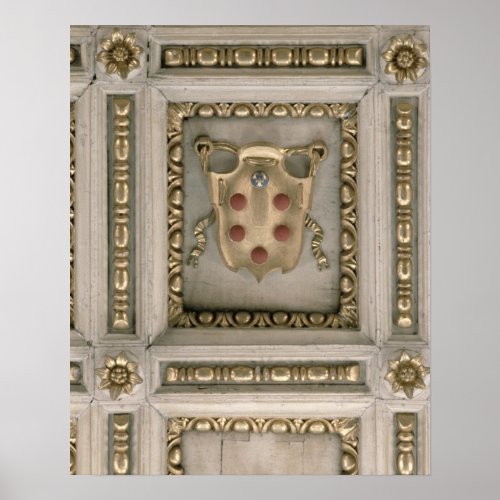 Medici coat of arms from the soffit of the church poster