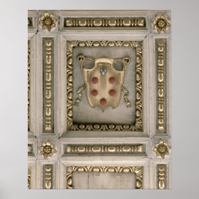 Medici coat of arms, from the soffit of the church poster (Front)
