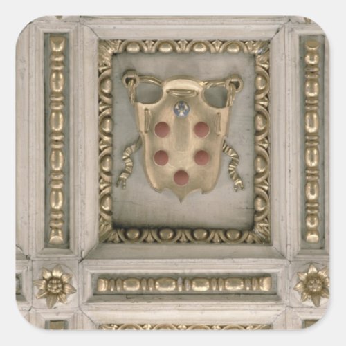 Medici coat of arms from the soffit of the church square sticker