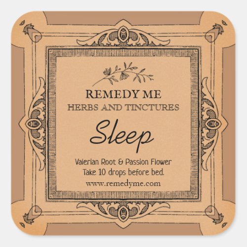 Medicinal Herbal Sleep Remedy Tincture Labels