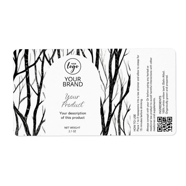 Medicinal Herbal Tea Labels (Front)