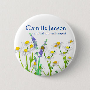 Medicinal Herbs Aromatherapy Custom Name Button
