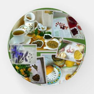 Medicinal Herbs Collage Paperweight