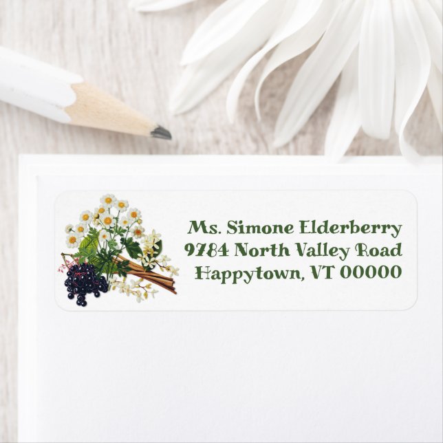Medicinal Herbs Return Address Labels (Insitu)