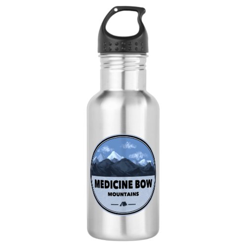 Medicine Bow Mountains Colorado Wyoming Camping Stainless Steel Water Bottle