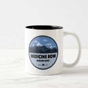 Medicine Bow Mountains Colorado Wyoming Camping Two-Tone Coffee Mug