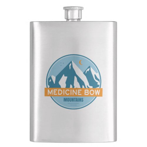 Medicine Bow Mountains Colorado Wyoming Flask