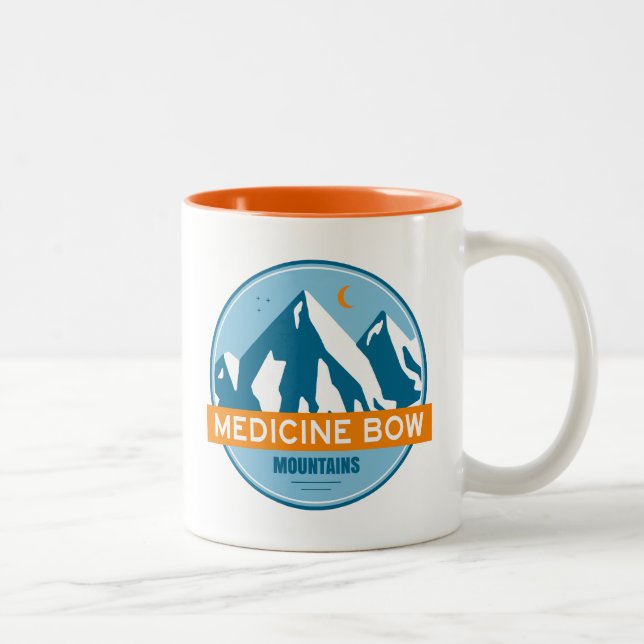 Medicine Bow Mountains Colorado Wyoming Two-Tone Coffee Mug (Right)