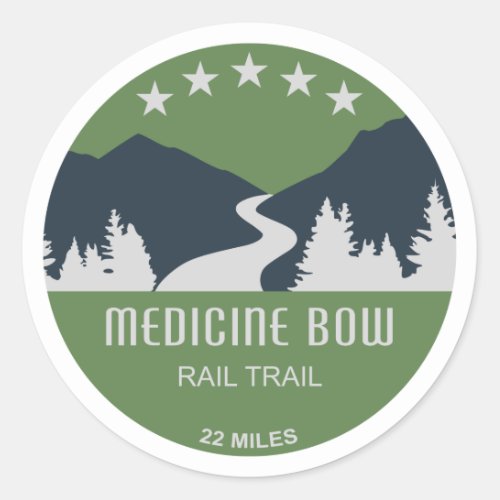 Medicine Bow Rail Trail Classic Round Sticker