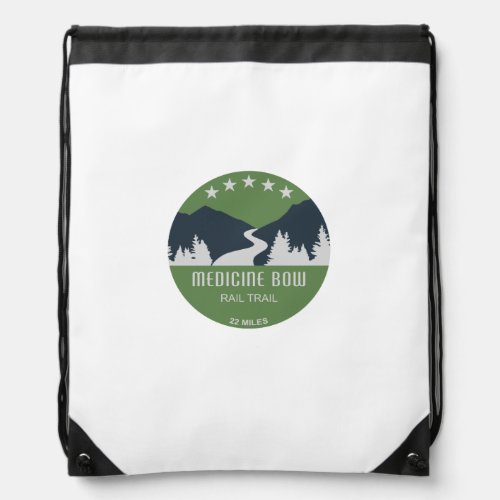 Medicine Bow Rail Trail Drawstring Bag