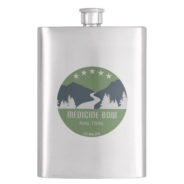 Medicine Bow Rail Trail Flask (Front)