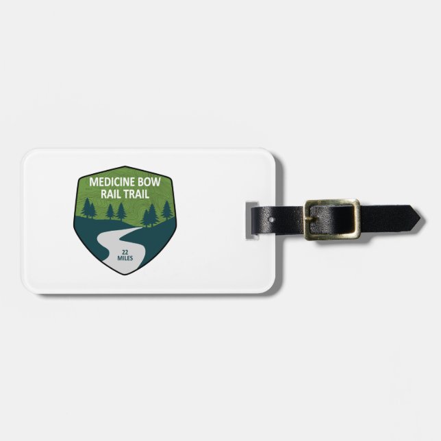 Medicine Bow Rail Trail Luggage Tag (Front Horizontal)