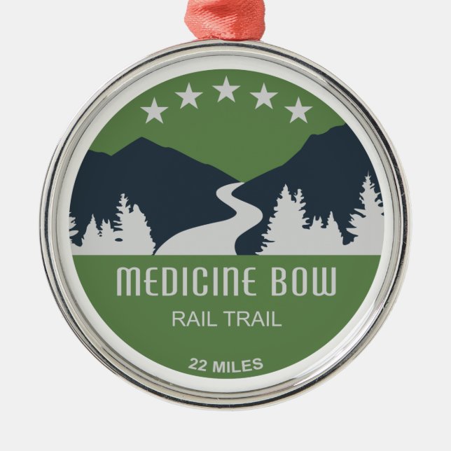 Medicine Bow Rail Trail Metal Ornament (Front)