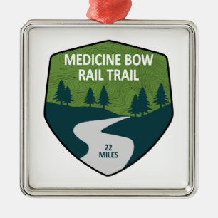 Medicine Bow Rail Trail Metal Ornament