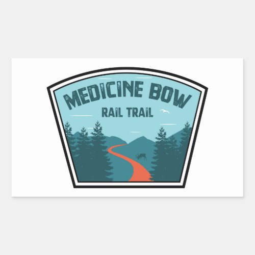 Medicine Bow Rail Trail Rectangular Sticker