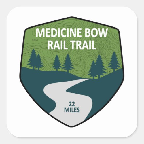 Medicine Bow Rail Trail Square Sticker