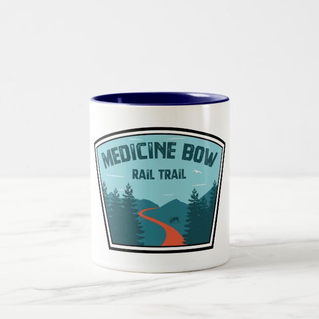 Medicine Bow Rail Trail Two-Tone Coffee Mug (Center)