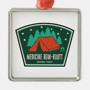 Medicine Bow-Routt National Forest Camping Metal Ornament