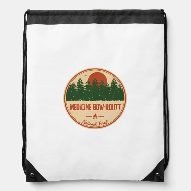 Medicine Bow-Routt National Forest Drawstring Bag (Front)