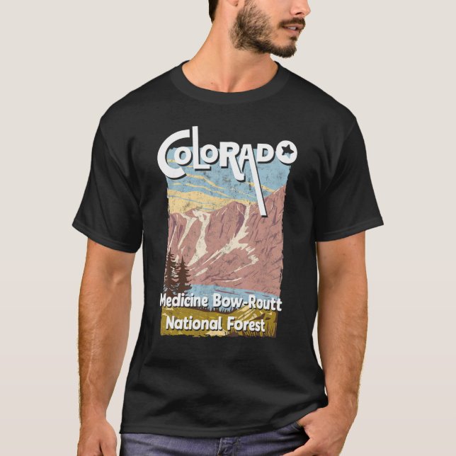 Medicine Bow Routt National Forest Rocky Mountains T-Shirt (Front)