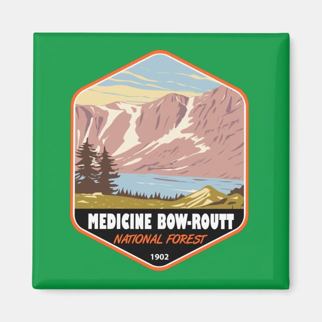 Medicine Bow - Routt National Forest Vintage Magnet (Front)