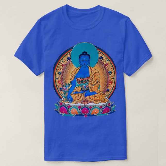Medicine Buddha Healing Mantra Tibetan Buddhist Yo T-Shirt (Design Front)