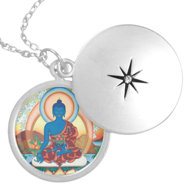 Medicine Buddha - Master of Healing - round locket (Front)