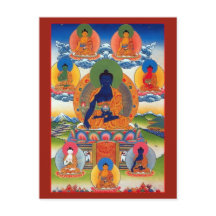 Medicine Buddha Tibetan Buddhist Altar Card