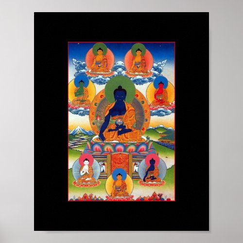 Medicine Buddha Tibetan Buddhist Art Poster