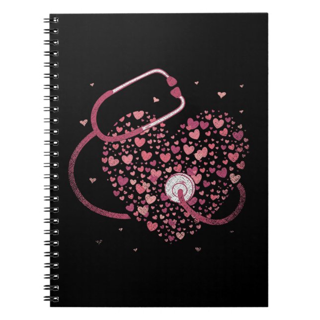 Medicine Gift Stethoscope Heart Nurse If you are a Notebook (Front)