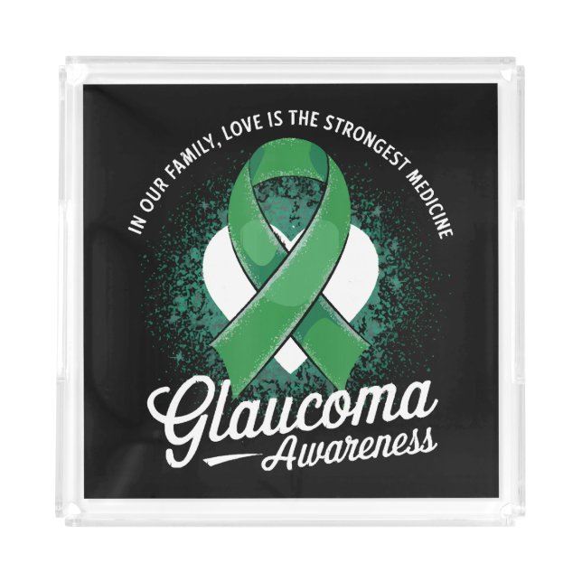 Medicine Glaucoma Awareness Acrylic Tray (Front)