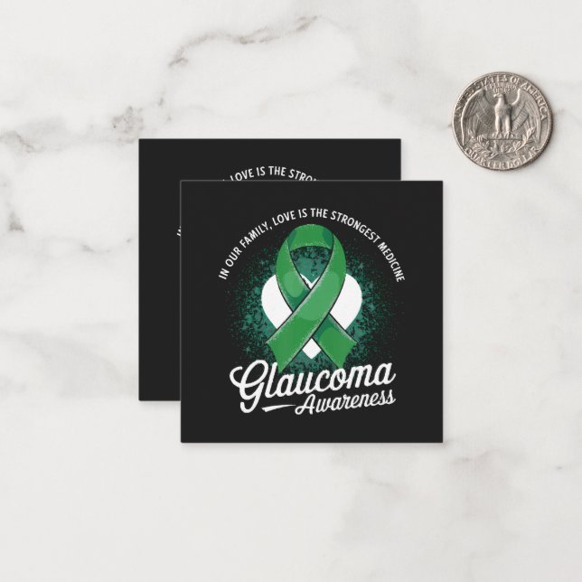 Medicine Glaucoma Awareness Note Card (Front/Back In Situ)