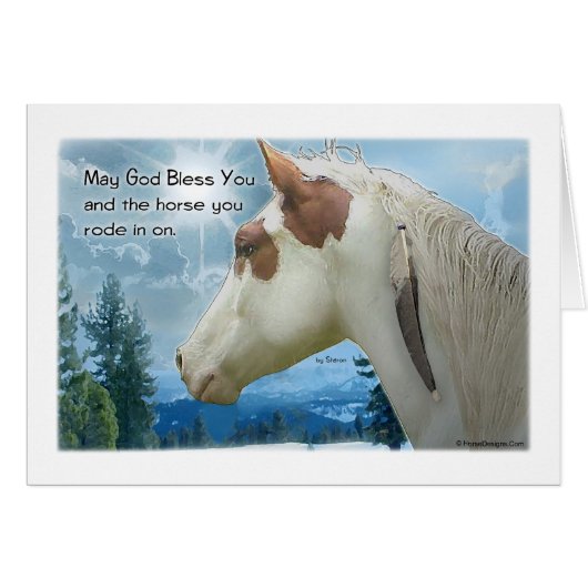 Medicine Hat Horse Blessing Cards (Front Horizontal)