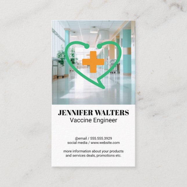 Medicine Healthcare | First Aid Logo Business Card (Front)