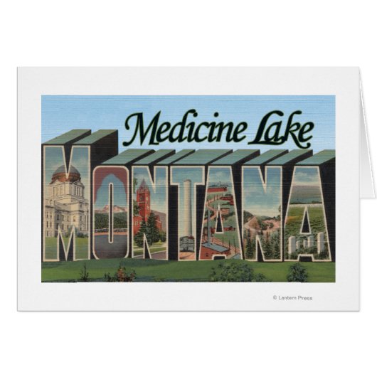 Medicine Lake, Montana Cards (Front Horizontal)