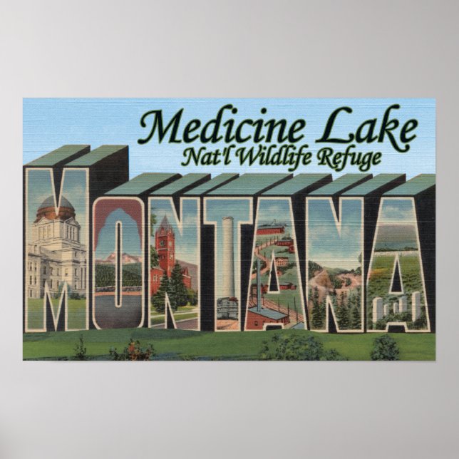 Medicine Lake Nat'l Refuge, Montana Poster (Front)