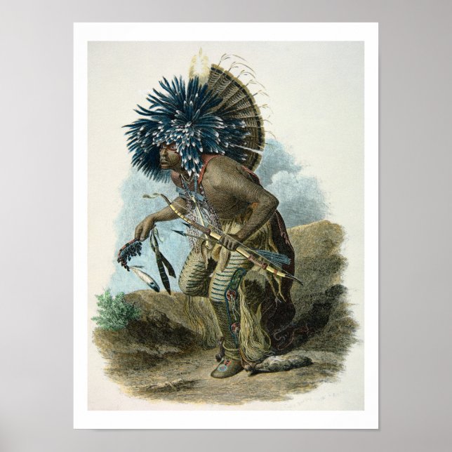 Medicine man of the Mandan tribe in the costume of Poster (Front)