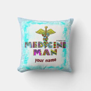 Medicine man throw pillow