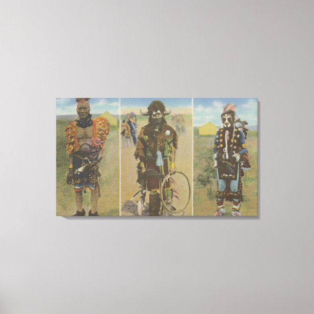 Medicine Men: Little Ogalala, Spotted Eagle Canvas Print (Front)
