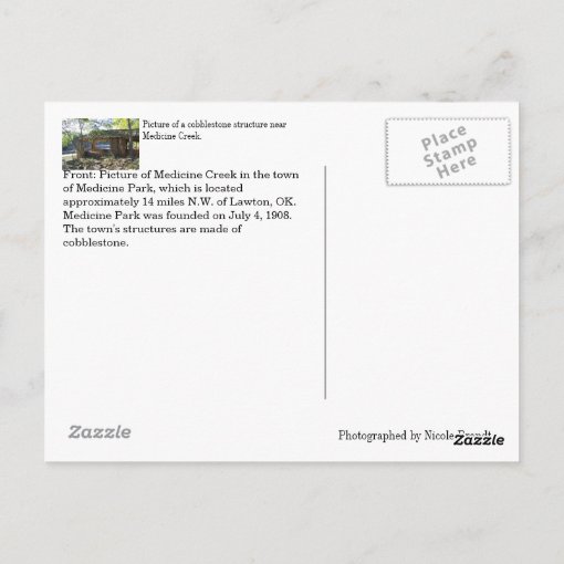 Medicine Park, , Oklahoma Postcard Zazzle
