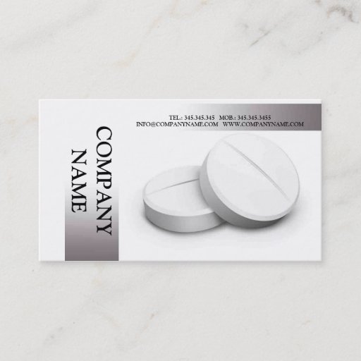 Customizable Medicine / Pharmacy / Pharmacist Business Card