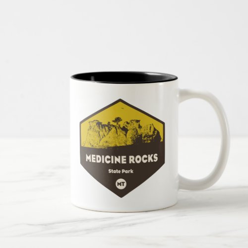 Medicine Rocks State Park Montana Two_Tone Coffee Mug