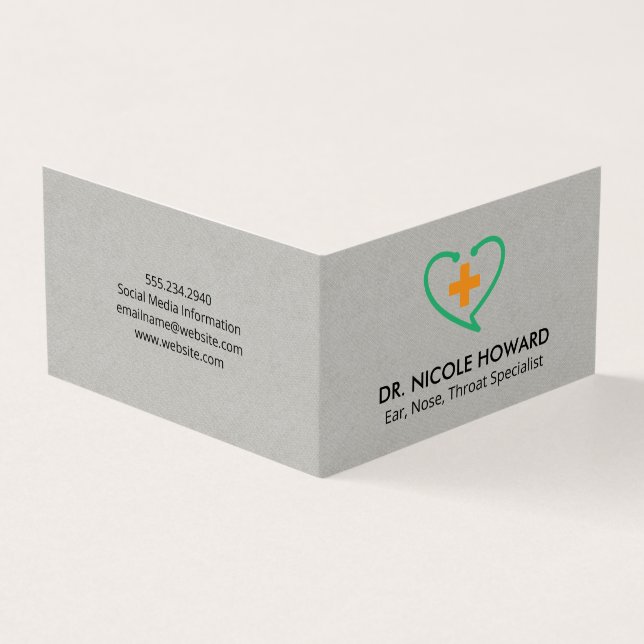 Medicine Stethoscope | Health | Doctor Business Card (Outside)