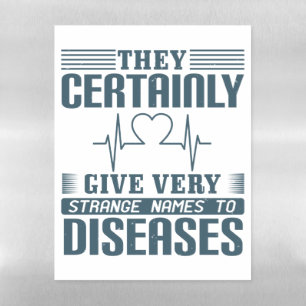 Medicine - Strange Names Of Diseases Magnetic Dry Erase Sheet